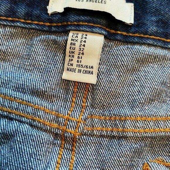 Forever 21 Womens Jean Mini Skirt Sz 24 Button Fly - Picture 4 of 5